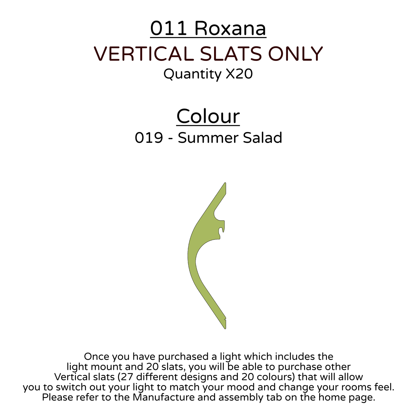 Ceiling Light - Vertical Slats - 011 Roxana