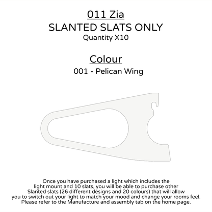 Ceiling Light - Slanted Slats - 011 Zia
