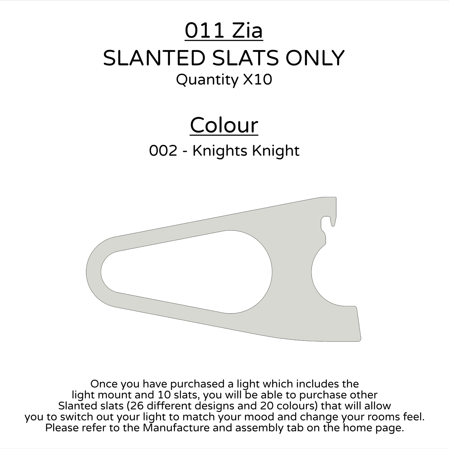 Ceiling Light - Slanted Slats - 011 Zia