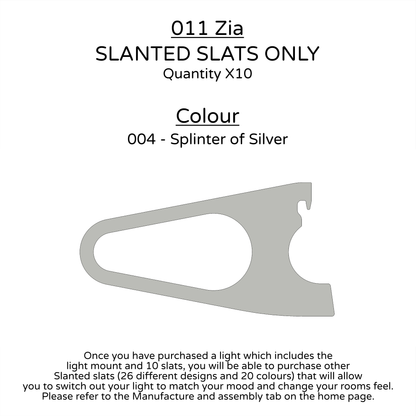 Ceiling Light - Slanted Slats - 011 Zia
