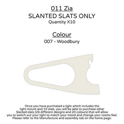 Ceiling Light - Slanted Slats - 011 Zia