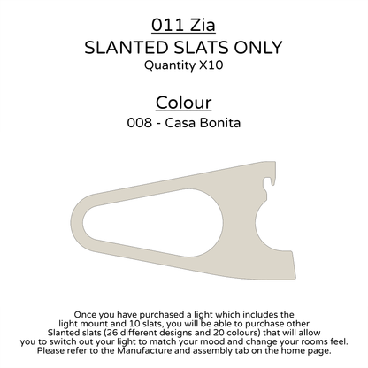 Ceiling Light - Slanted Slats - 011 Zia