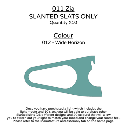 Ceiling Light - Slanted Slats - 011 Zia