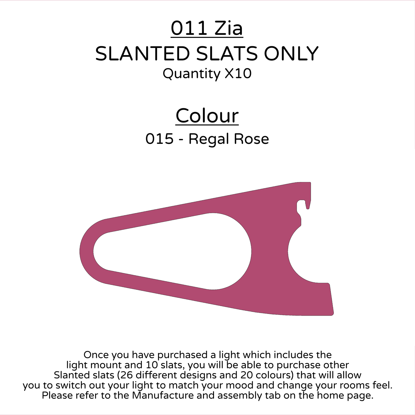 Ceiling Light - Slanted Slats - 011 Zia