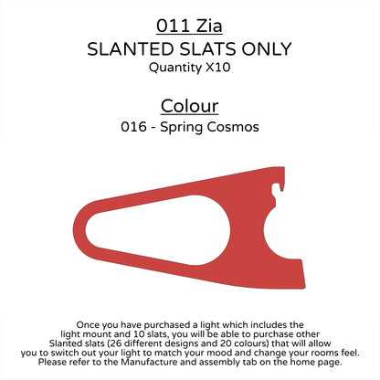 Ceiling Light - Slanted Slats - 011 Zia