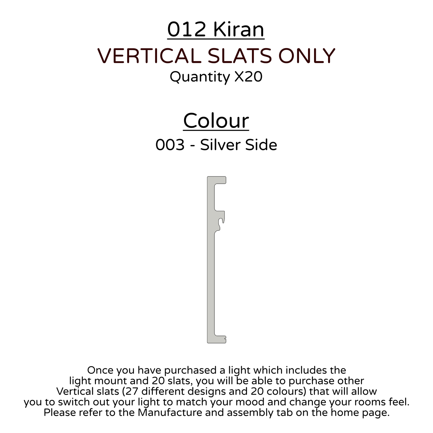 Ceiling Light - Vertical Slats - 012 Kiran