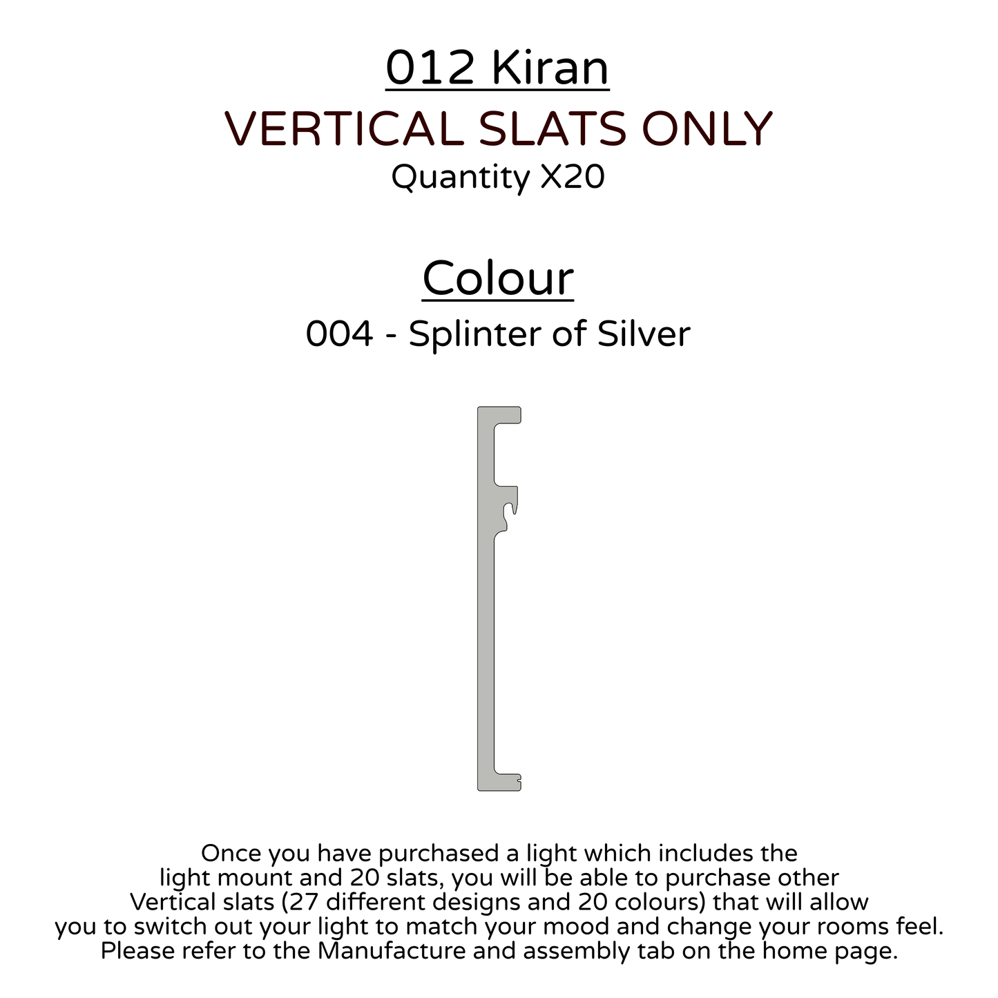 Ceiling Light - Vertical Slats - 012 Kiran