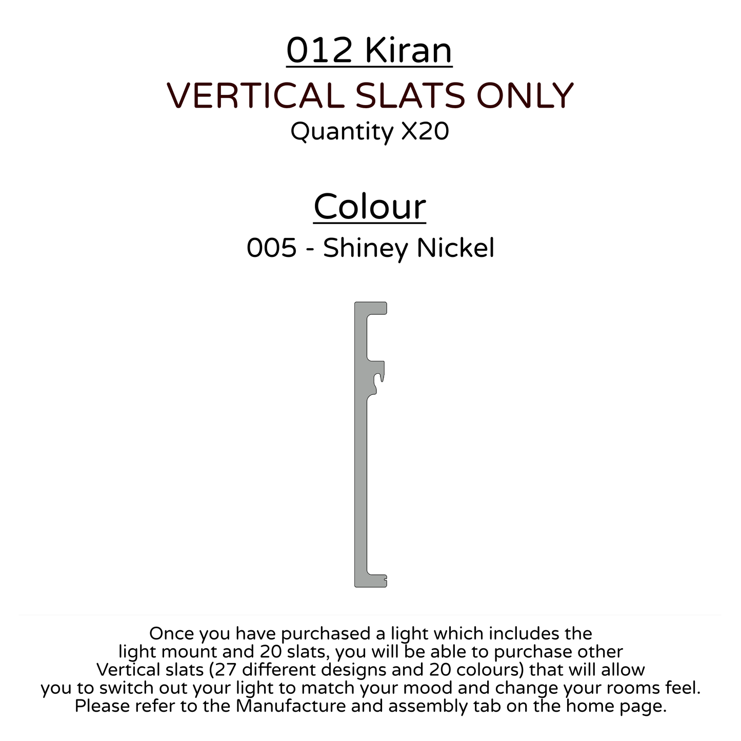 Ceiling Light - Vertical Slats - 012 Kiran