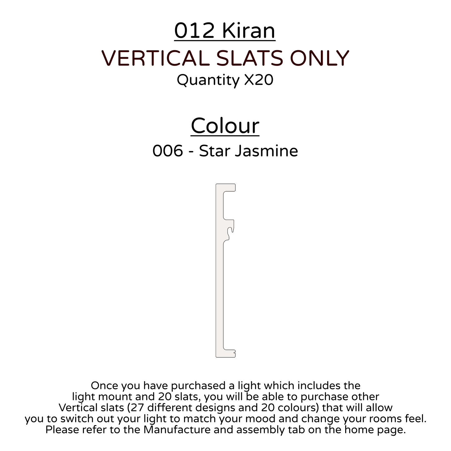 Ceiling Light - Vertical Slats - 012 Kiran