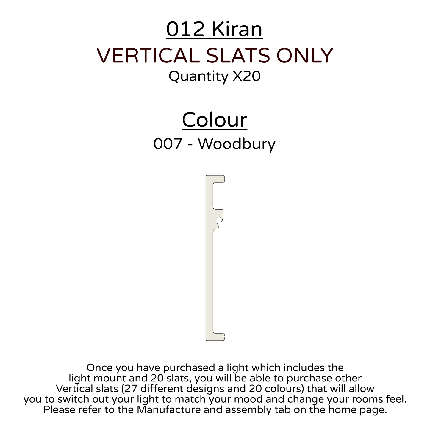 Ceiling Light - Vertical Slats - 012 Kiran