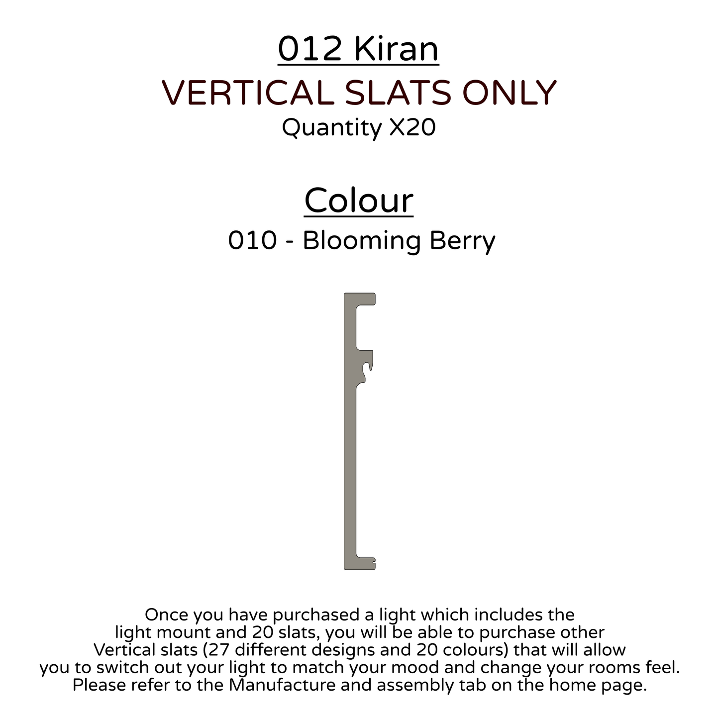 Ceiling Light - Vertical Slats - 012 Kiran