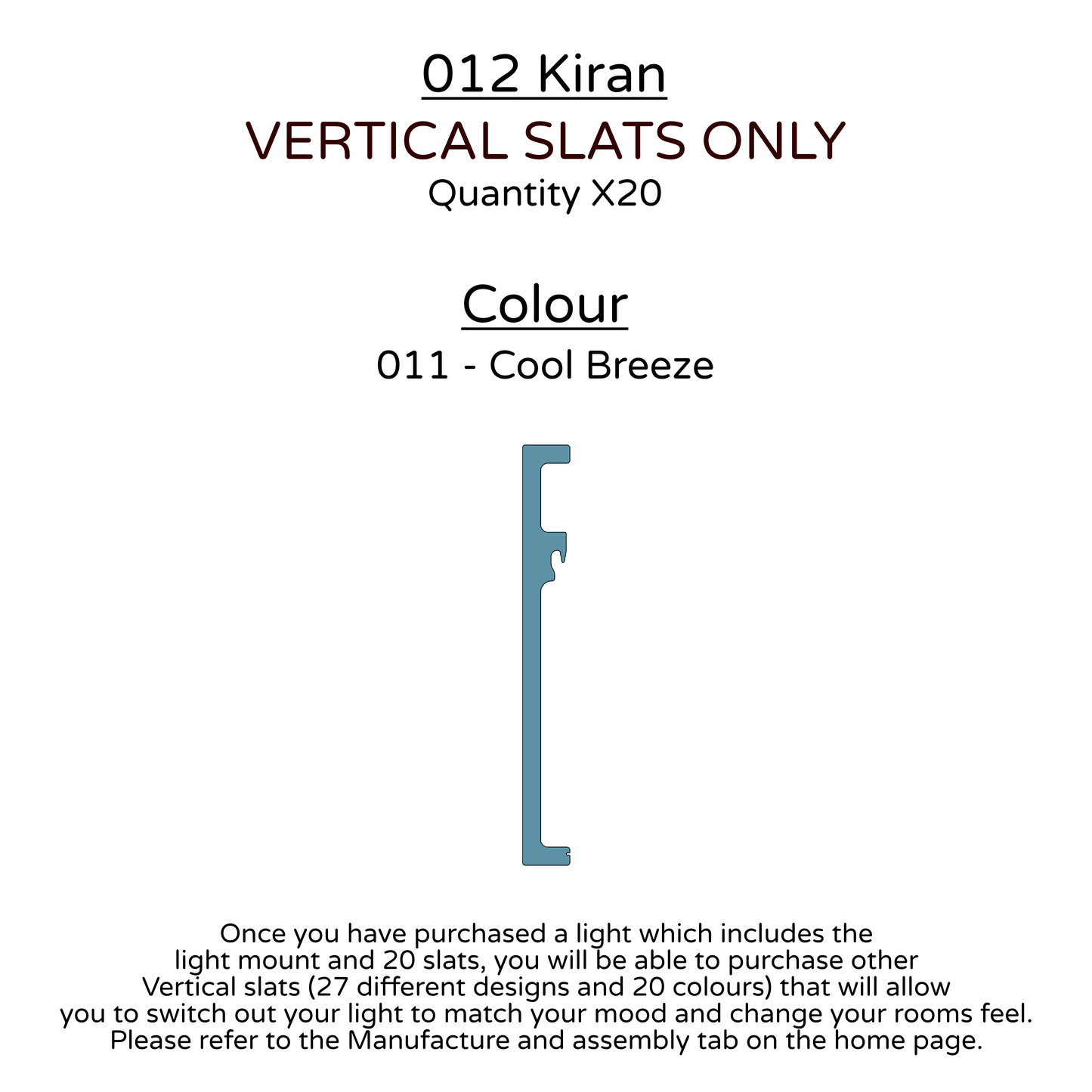 Ceiling Light - Vertical Slats - 012 Kiran