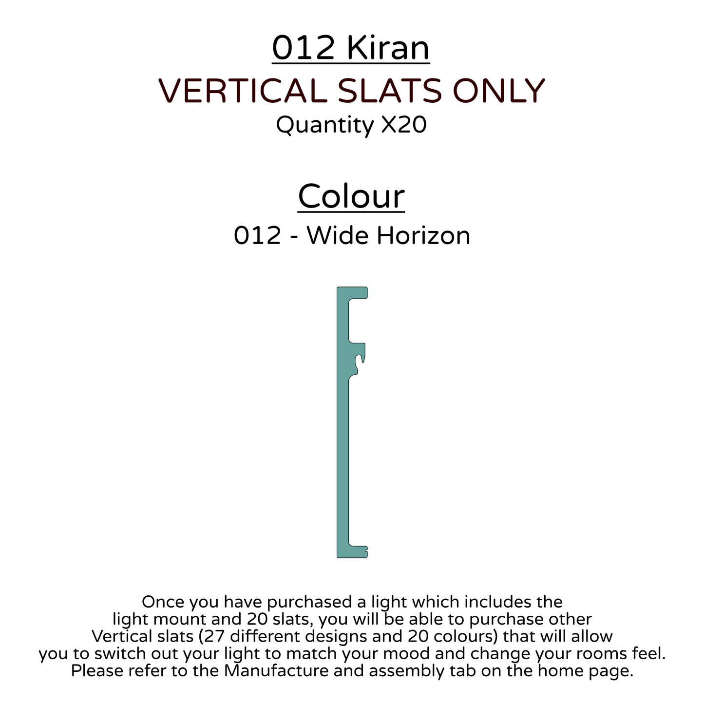 Ceiling Light - Vertical Slats - 012 Kiran