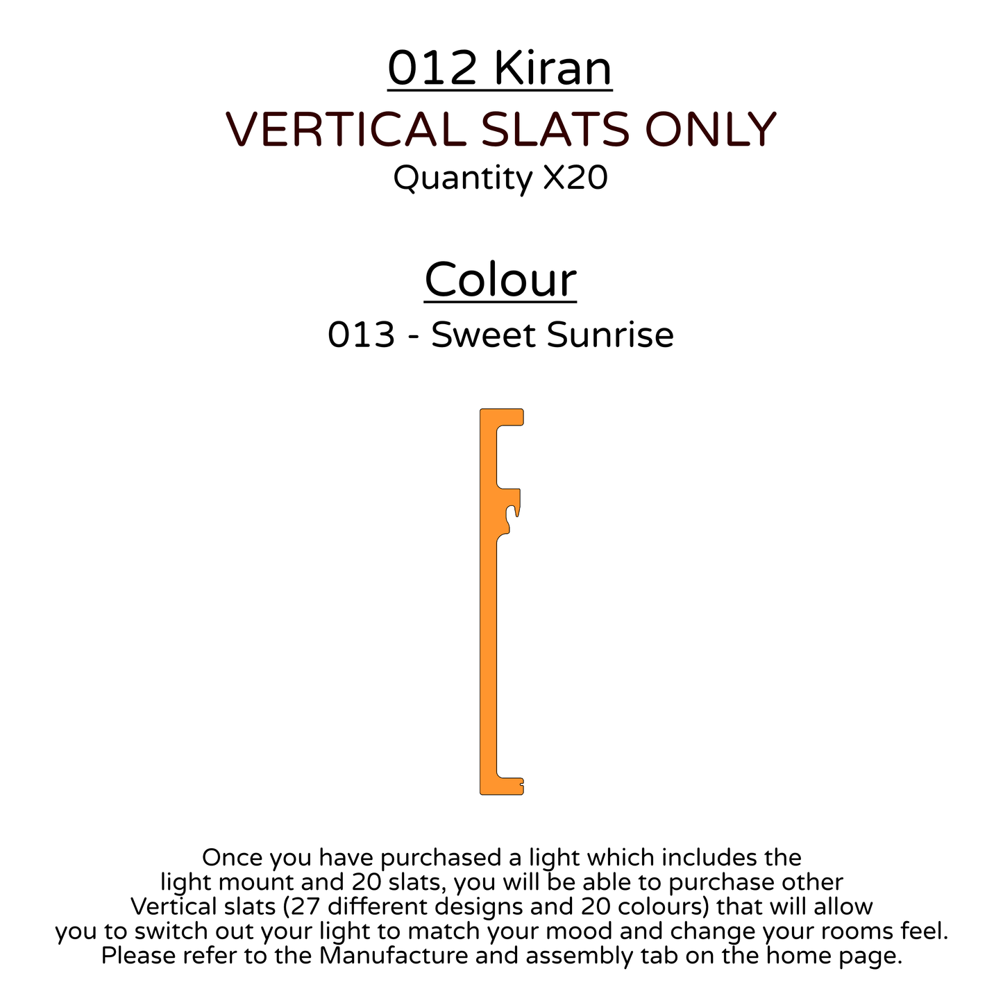 Ceiling Light - Vertical Slats - 012 Kiran