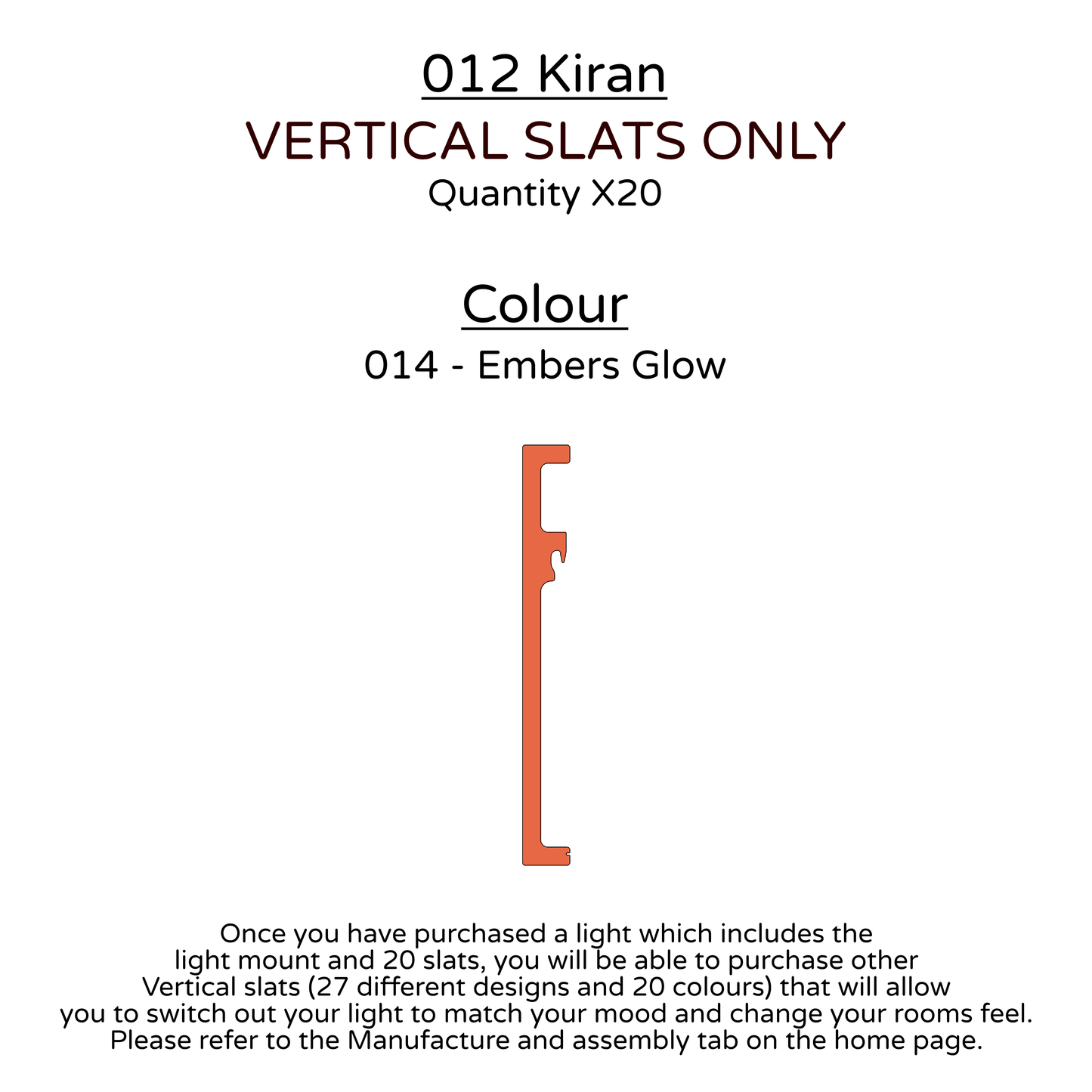 Ceiling Light - Vertical Slats - 012 Kiran