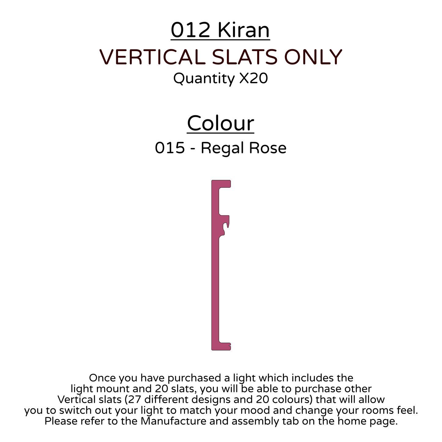 Ceiling Light - Vertical Slats - 012 Kiran