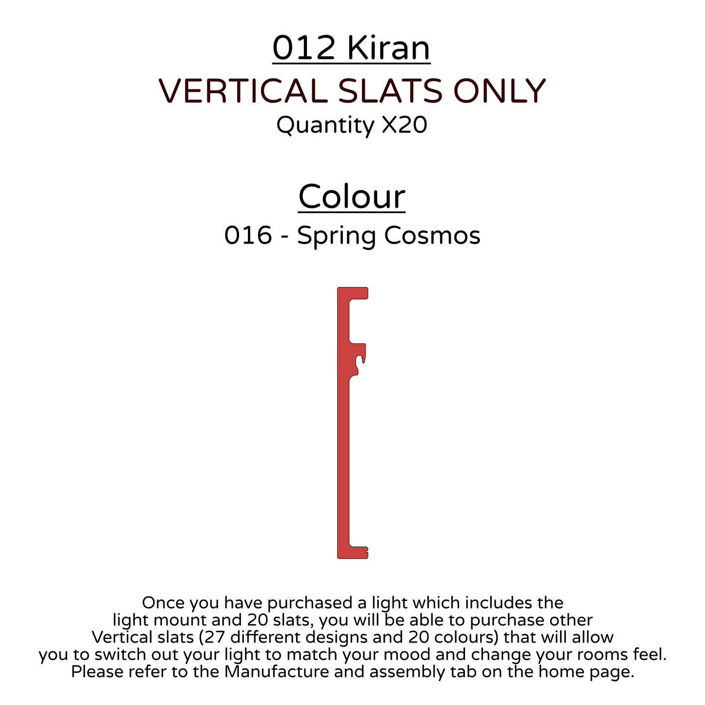 Ceiling Light - Vertical Slats - 012 Kiran