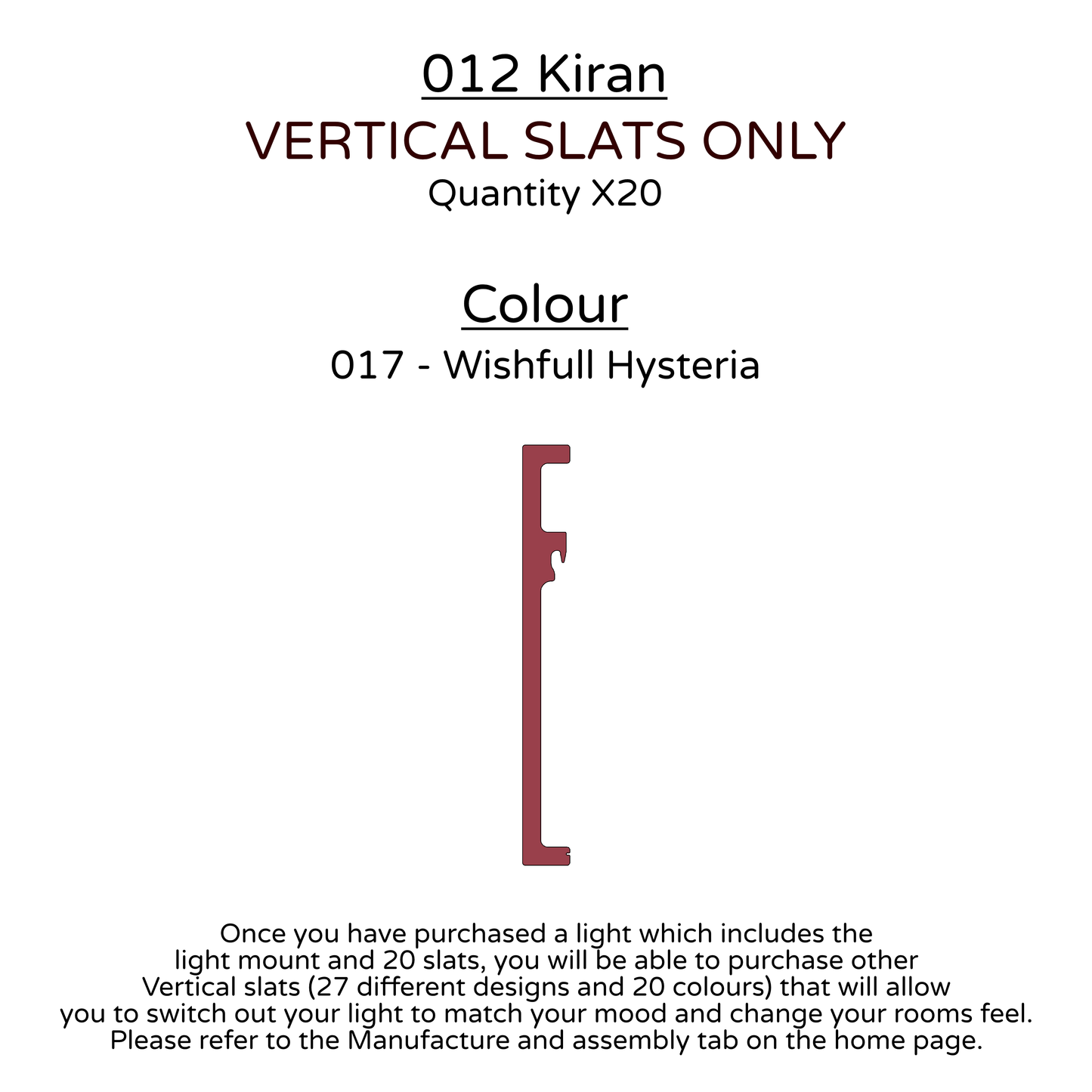 Ceiling Light - Vertical Slats - 012 Kiran