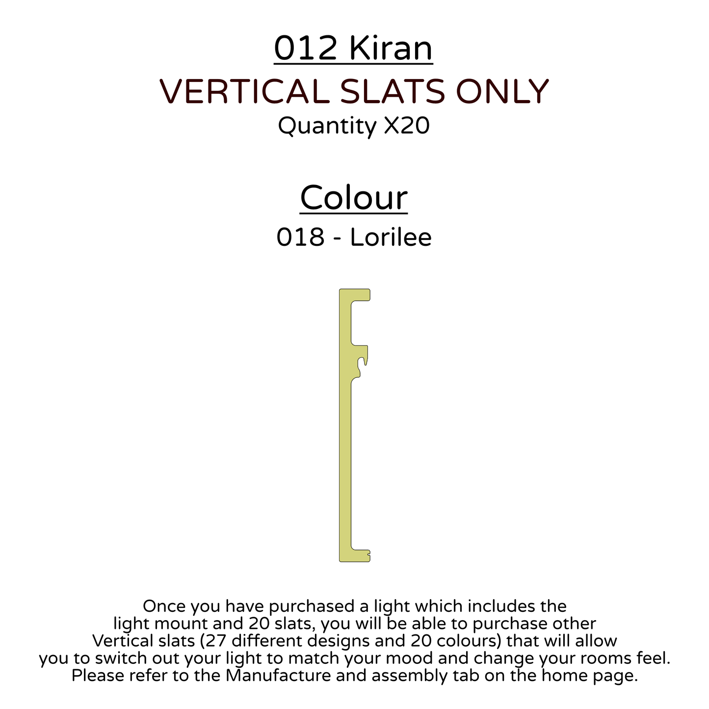 Ceiling Light - Vertical Slats - 012 Kiran