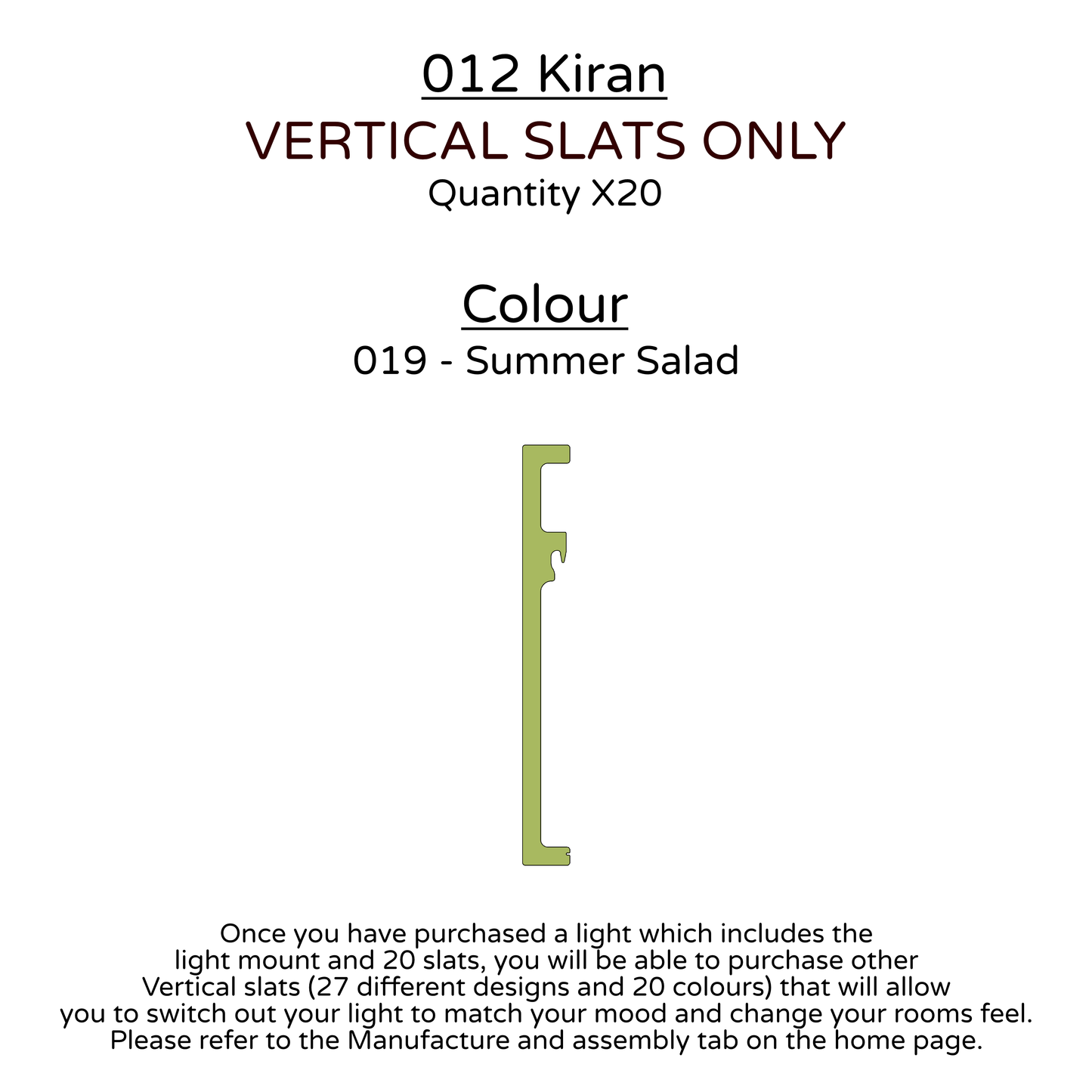 Ceiling Light - Vertical Slats - 012 Kiran