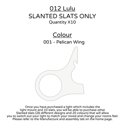 Ceiling Light - Slanted Slats - 012 Lulu