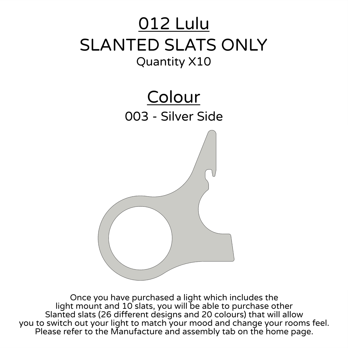 Ceiling Light - Slanted Slats - 012 Lulu