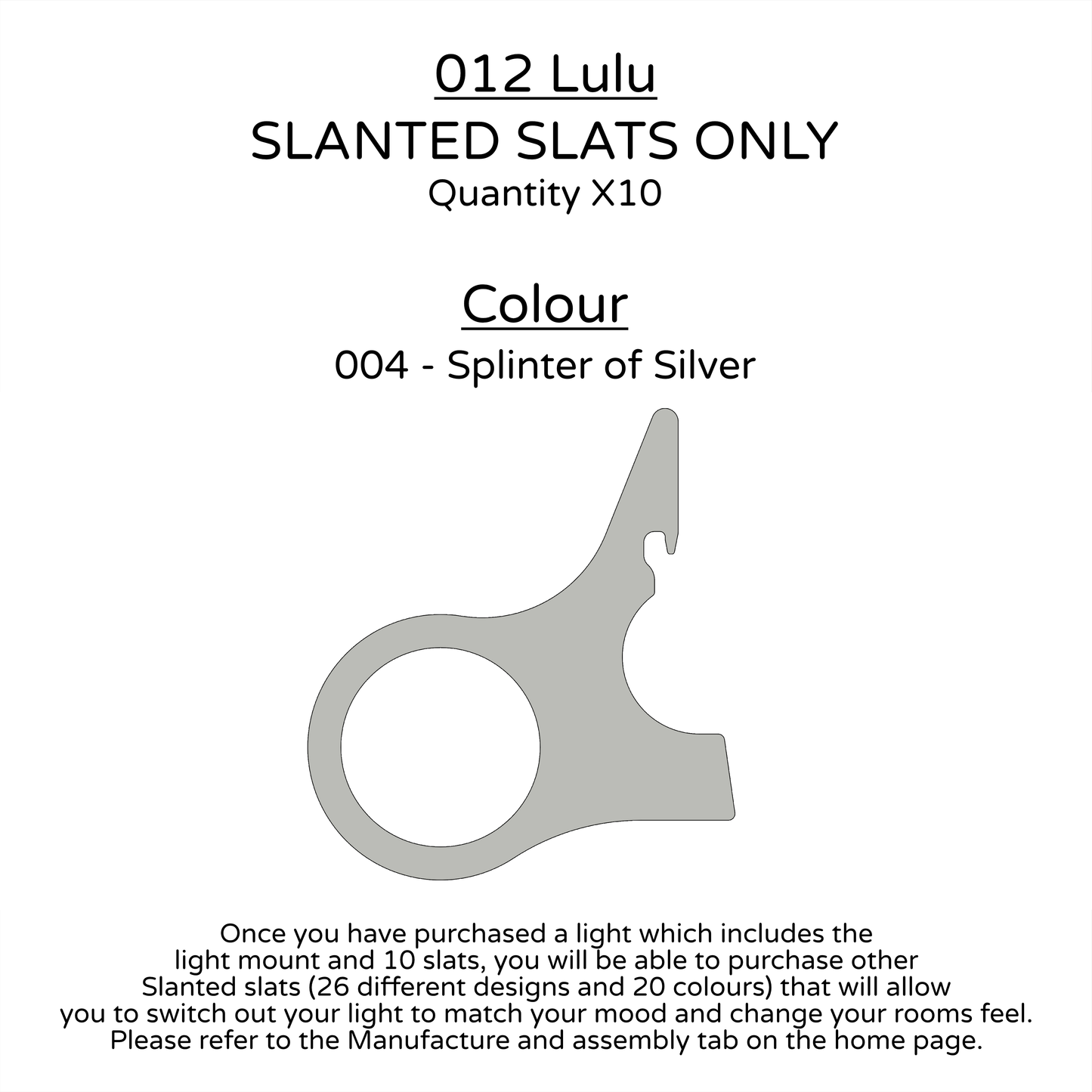Ceiling Light - Slanted Slats - 012 Lulu