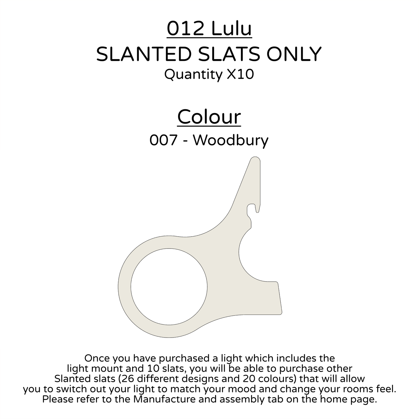 Ceiling Light - Slanted Slats - 012 Lulu