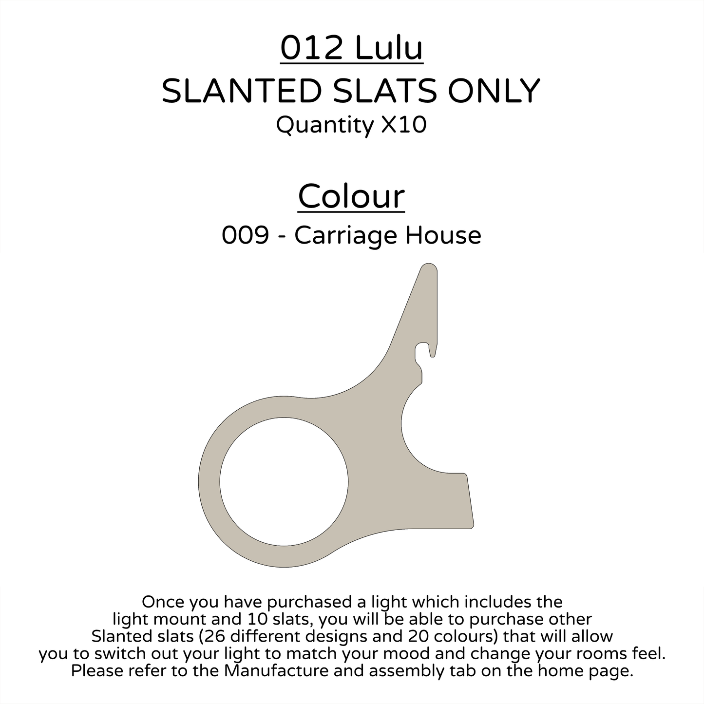 Ceiling Light - Slanted Slats - 012 Lulu