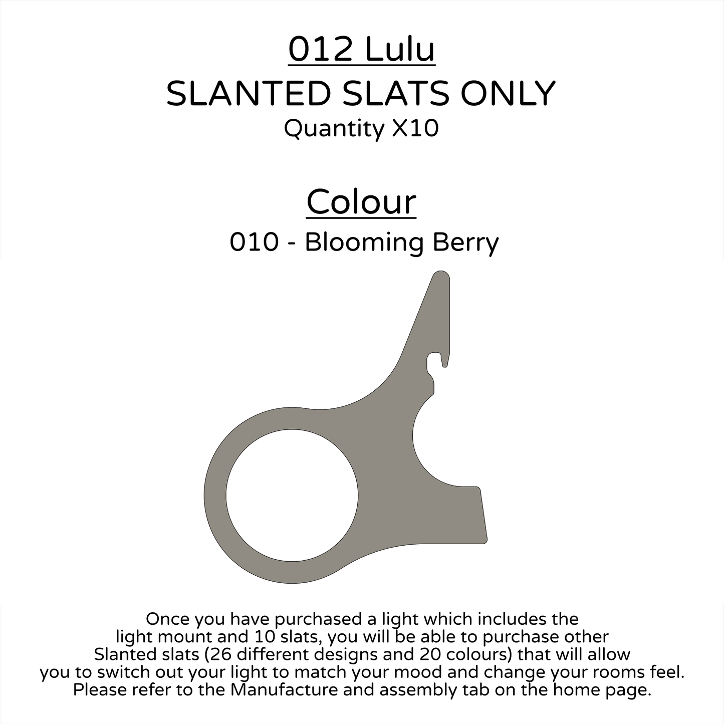 Ceiling Light - Slanted Slats - 012 Lulu