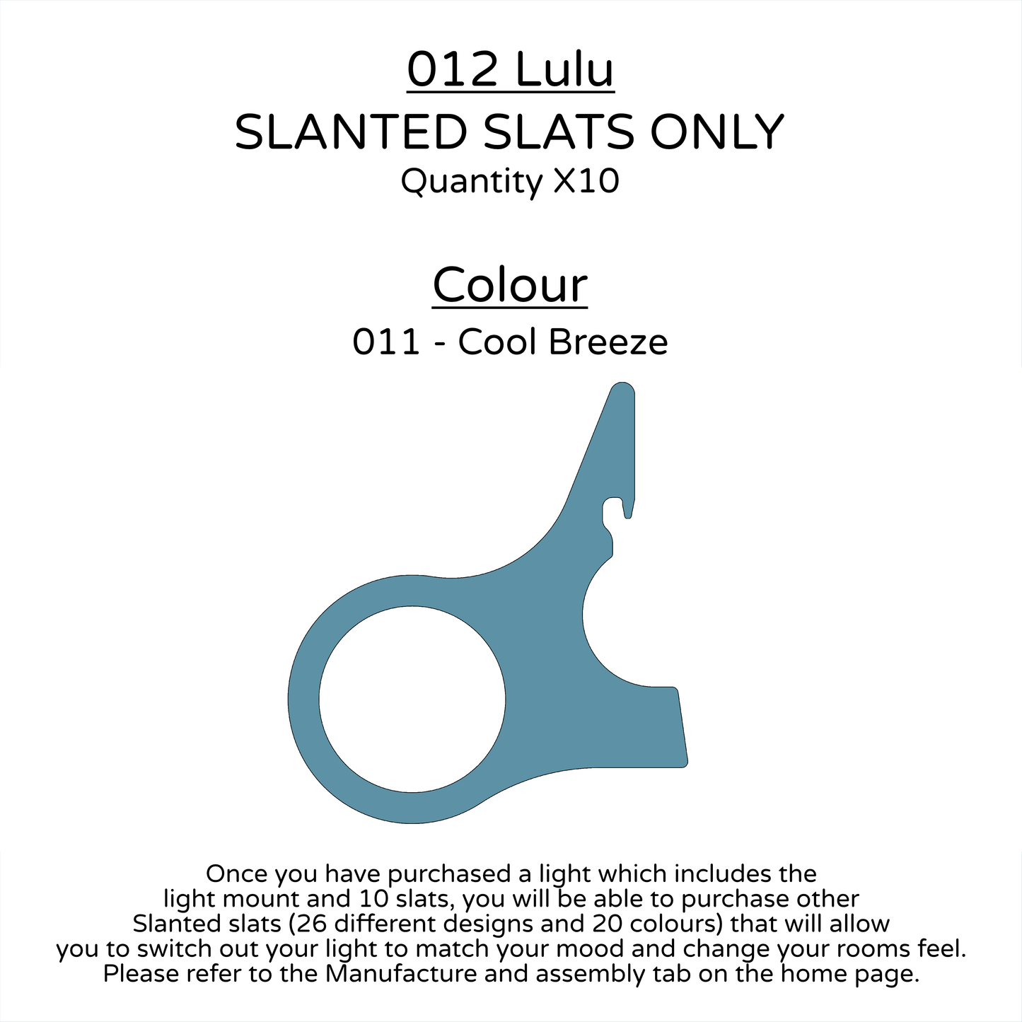 Ceiling Light - Slanted Slats - 012 Lulu