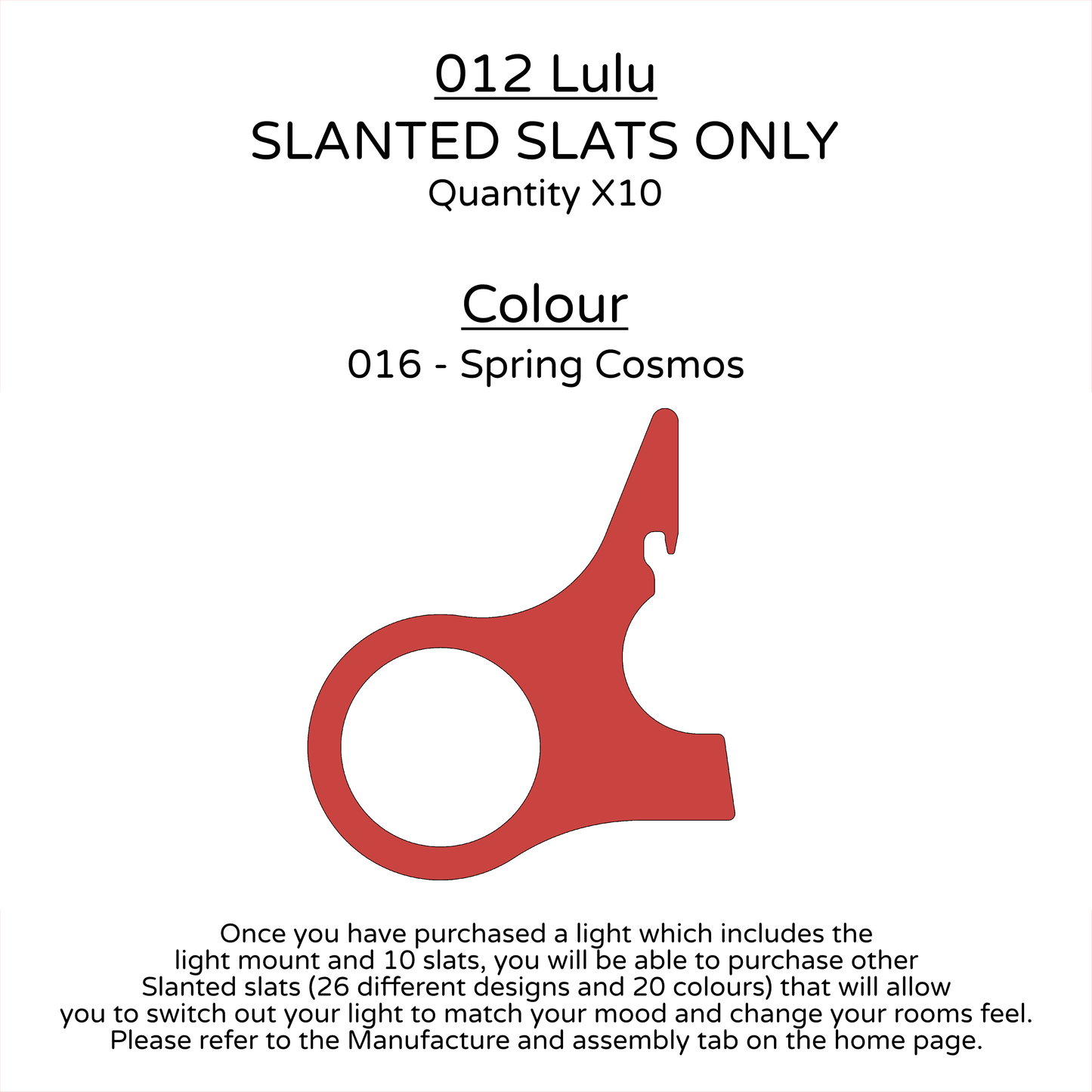 Ceiling Light - Slanted Slats - 012 Lulu