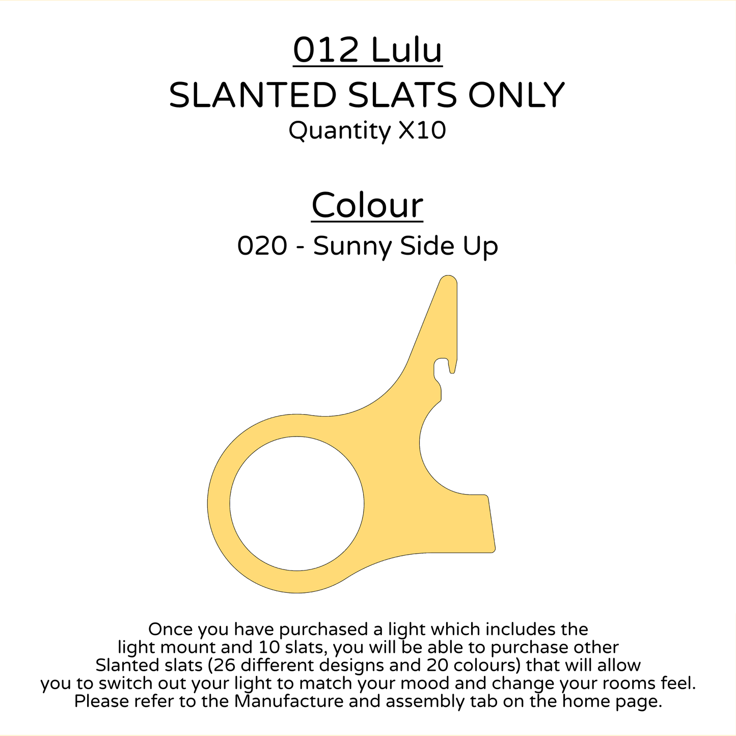 Ceiling Light - Slanted Slats - 012 Lulu