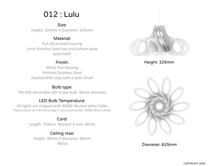 Ceiling Light - Slanted Slats - 012 Lulu