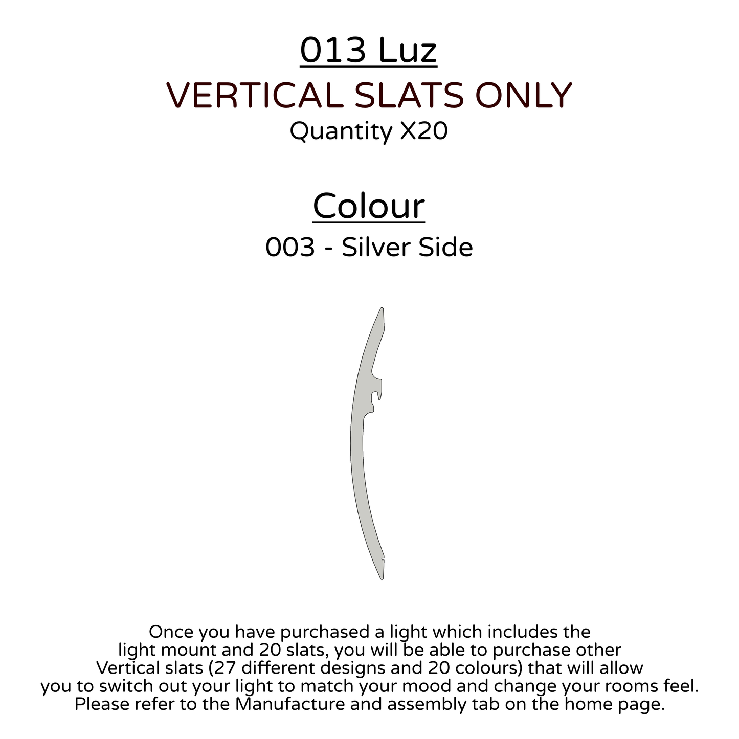 Ceiling Light - Vertical Slats - 013 Luz