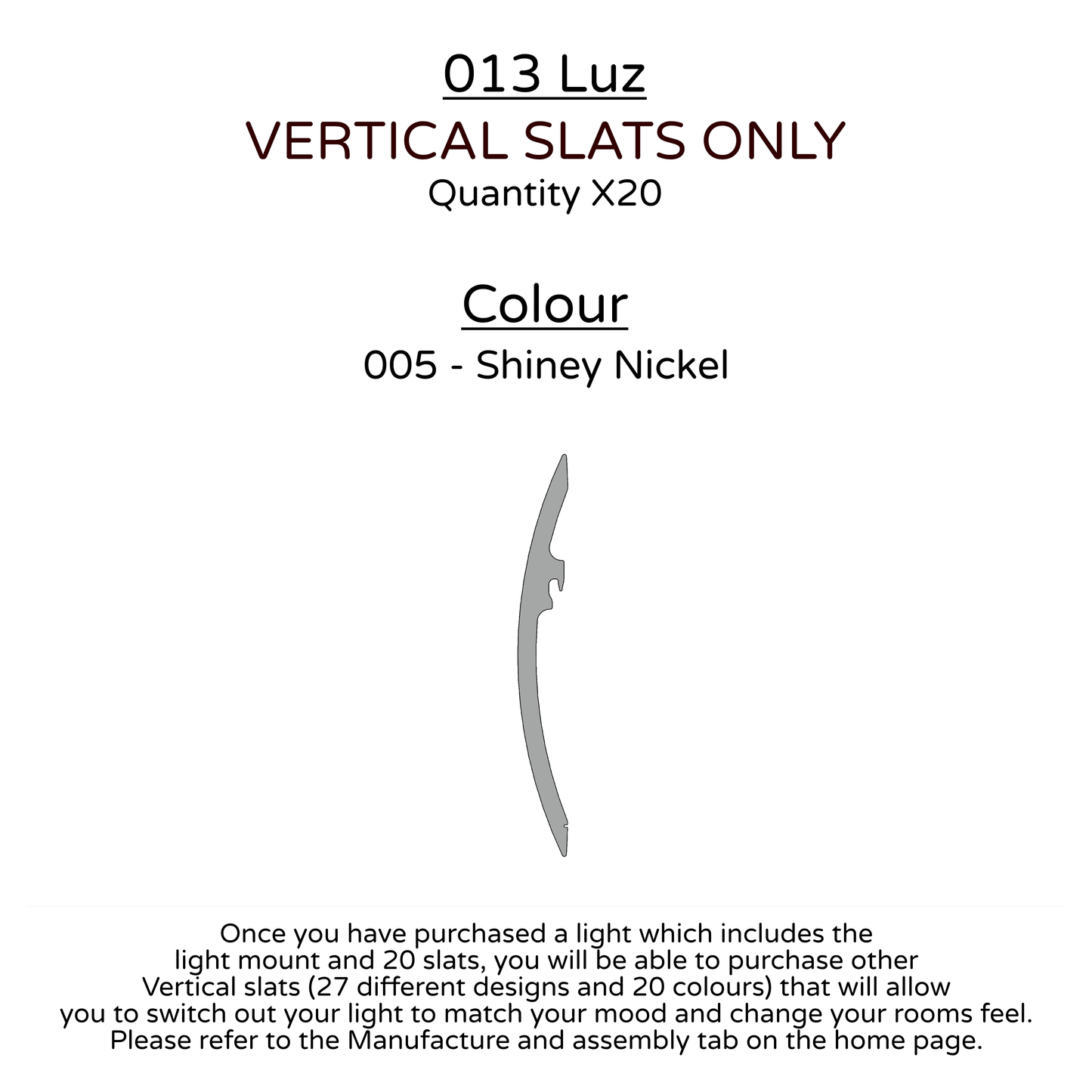 Ceiling Light - Vertical Slats - 013 Luz