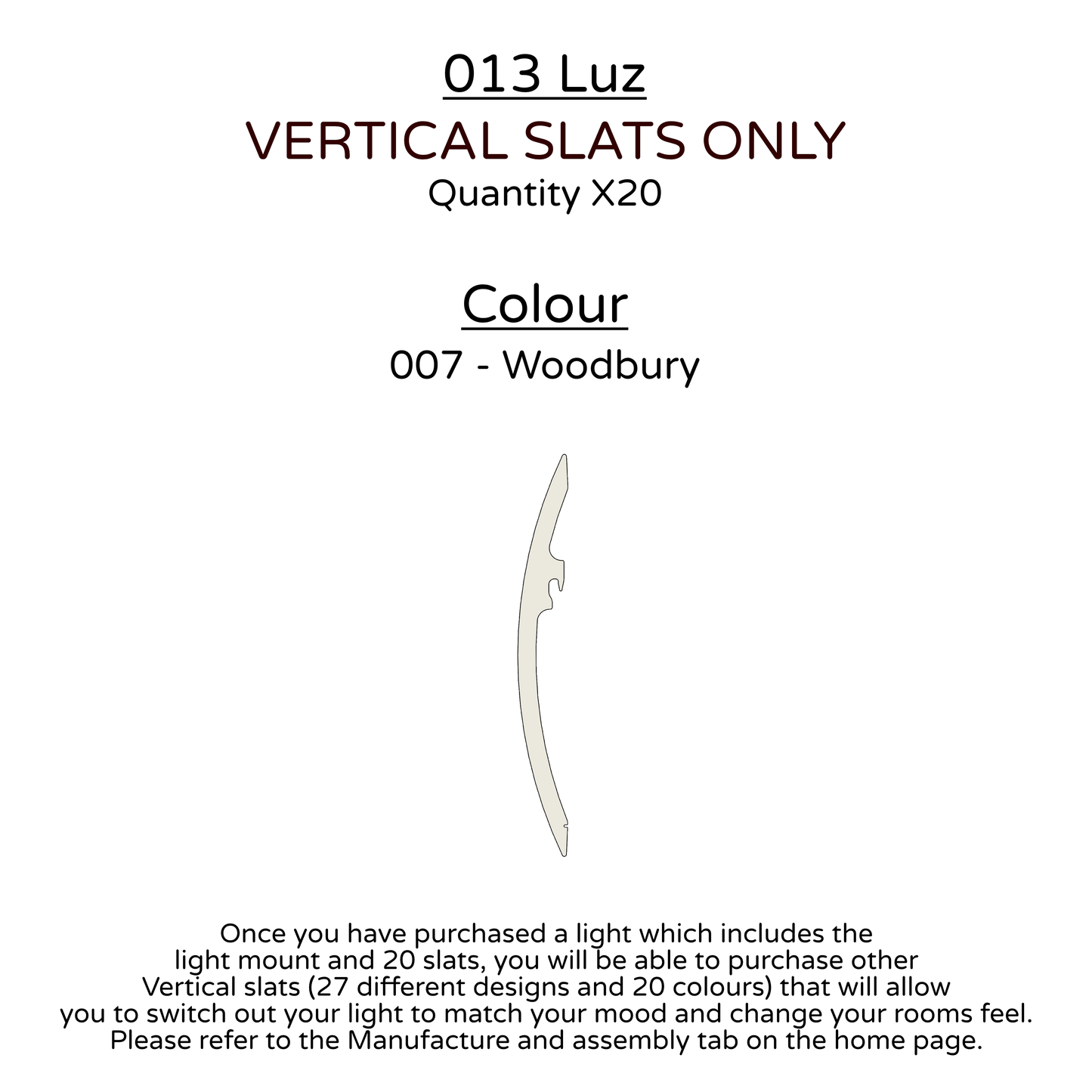 Ceiling Light - Vertical Slats - 013 Luz