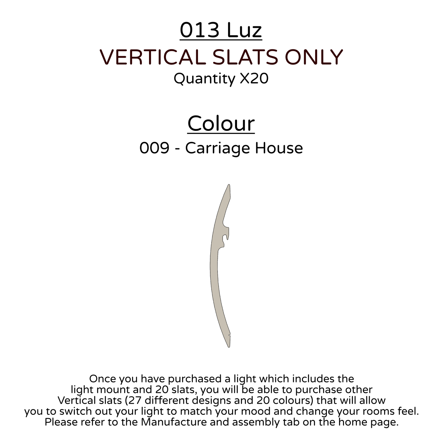 Ceiling Light - Vertical Slats - 013 Luz