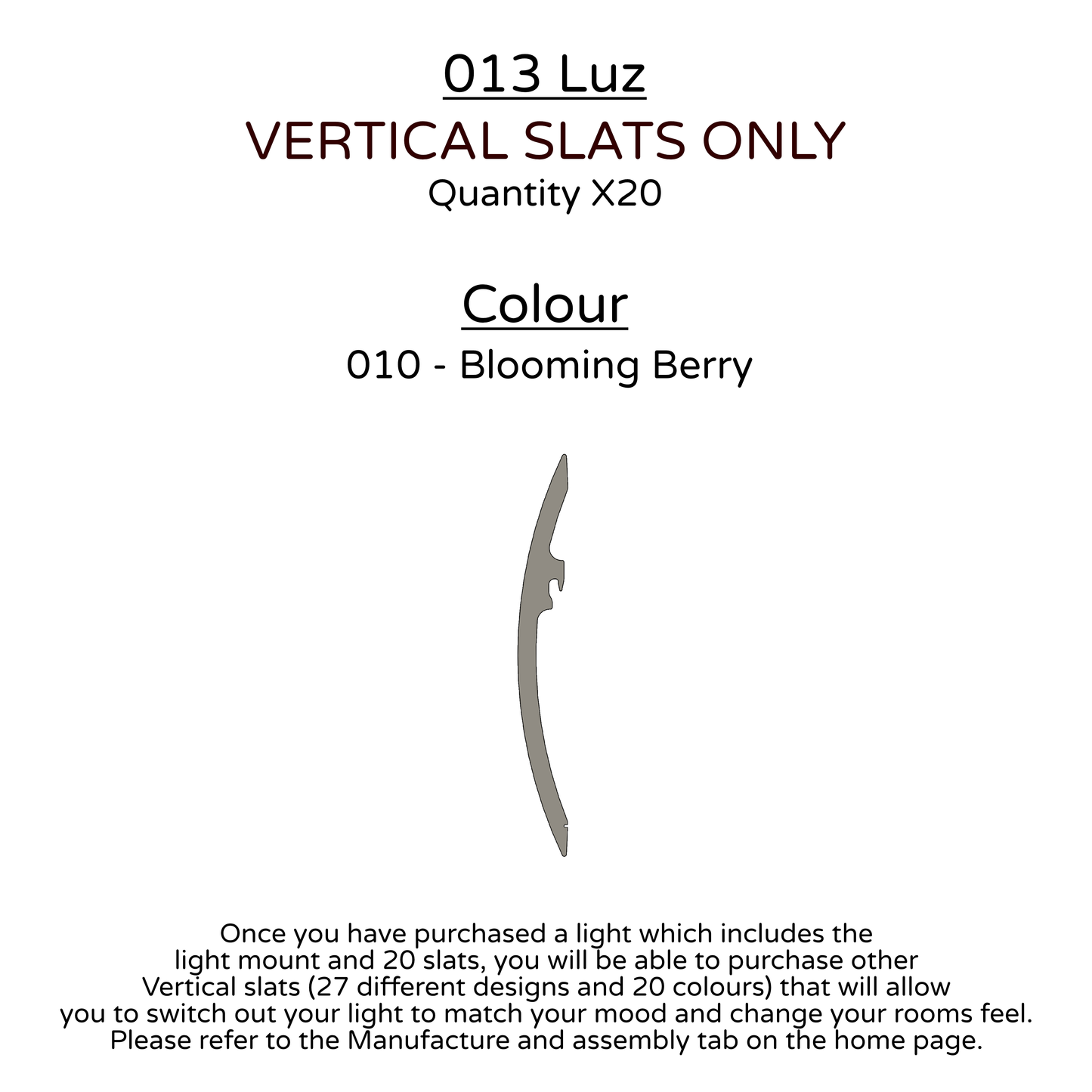 Ceiling Light - Vertical Slats - 013 Luz