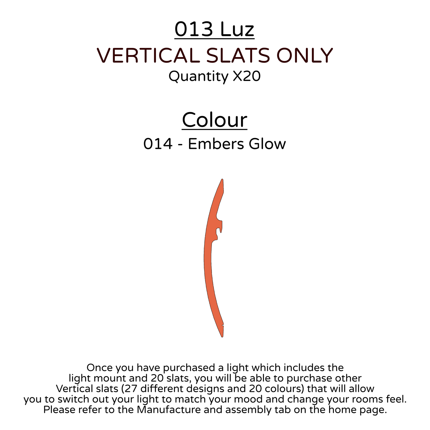 Ceiling Light - Vertical Slats - 013 Luz