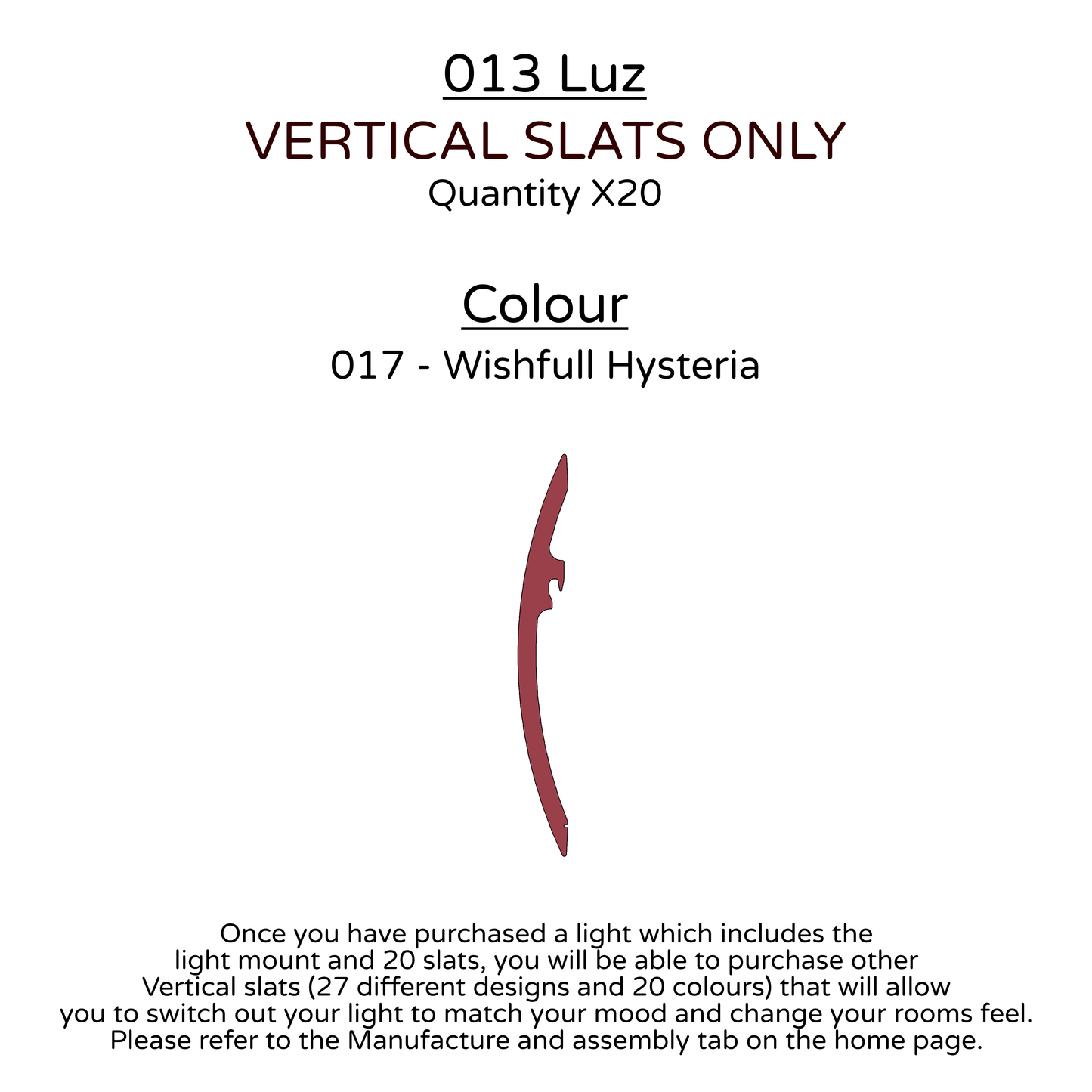 Ceiling Light - Vertical Slats - 013 Luz