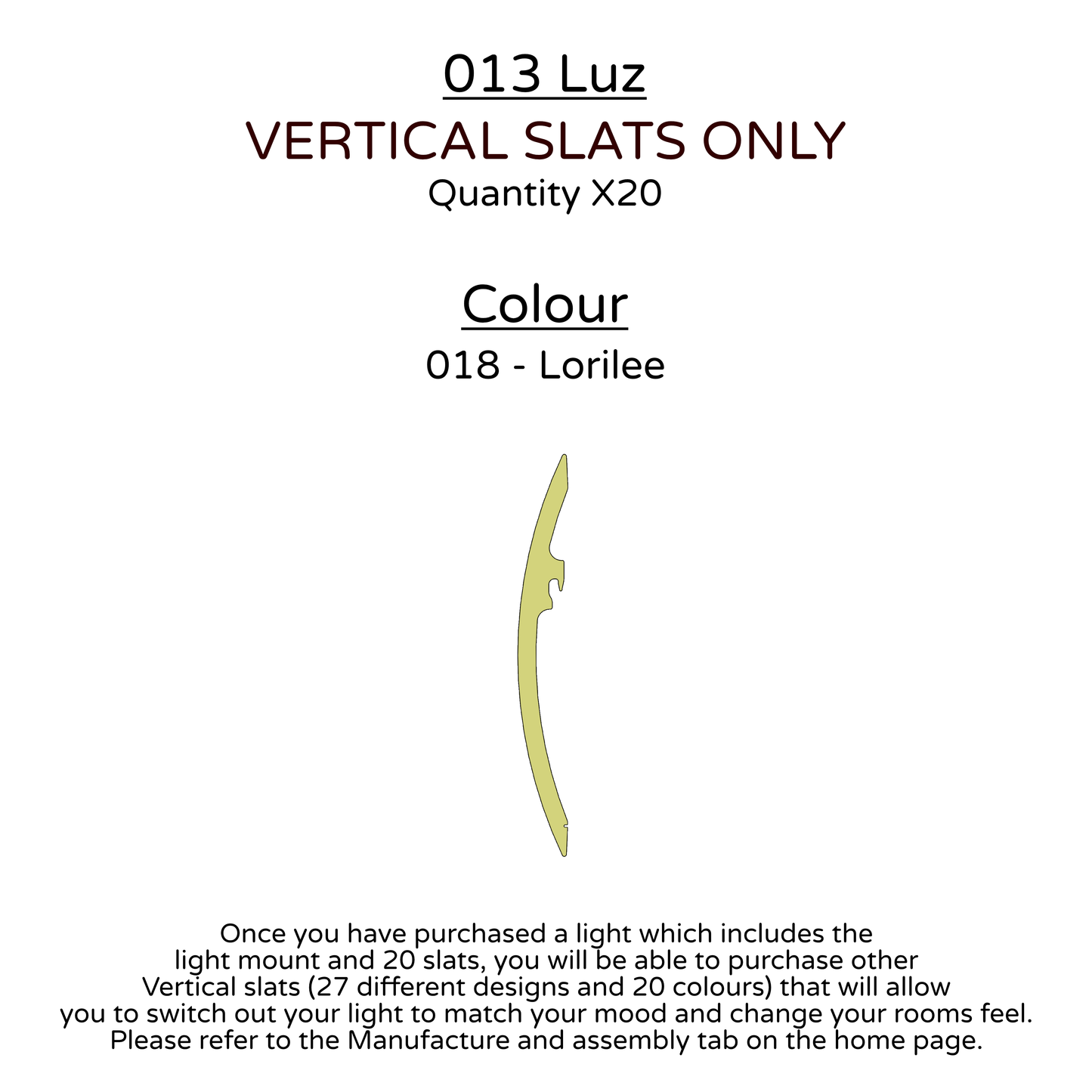 Ceiling Light - Vertical Slats - 013 Luz