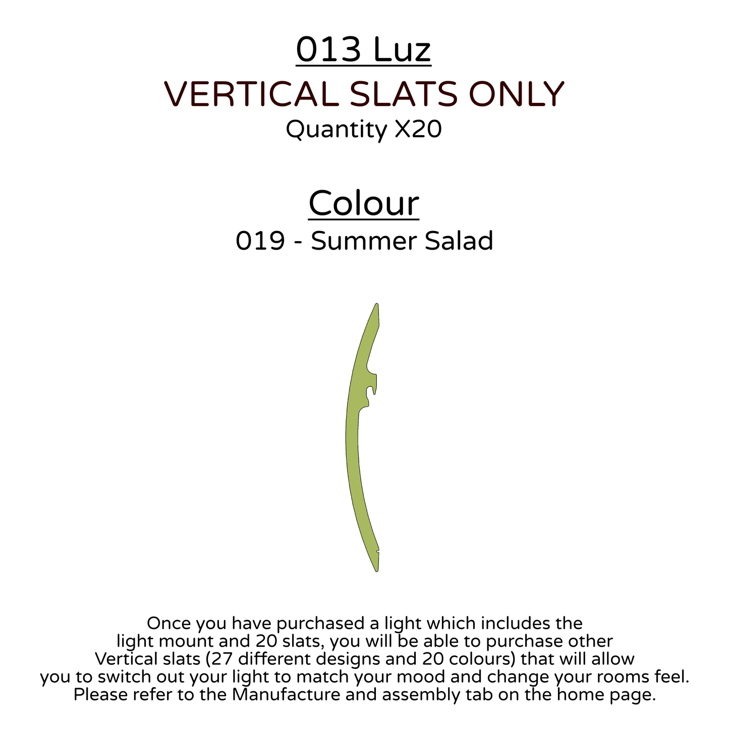 Ceiling Light - Vertical Slats - 013 Luz