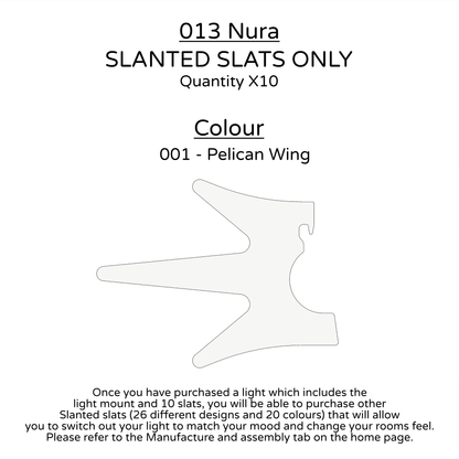Ceiling Light - Slanted Slats - 013 Nura
