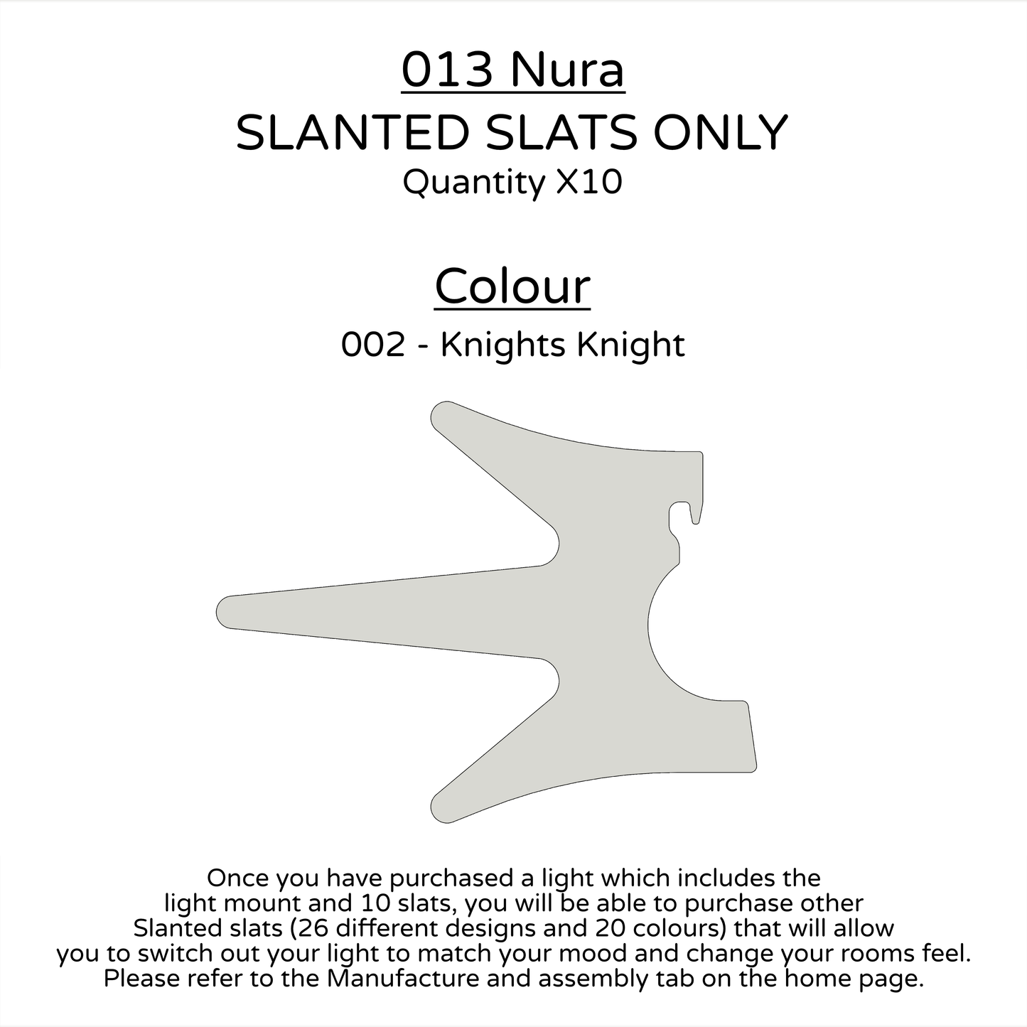 Ceiling Light - Slanted Slats - 013 Nura