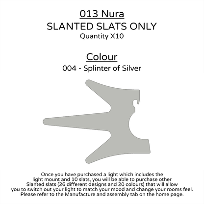 Ceiling Light - Slanted Slats - 013 Nura