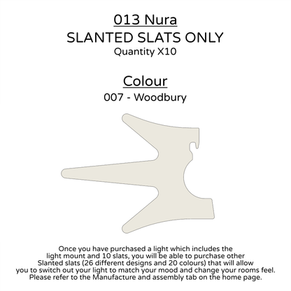 Ceiling Light - Slanted Slats - 013 Nura