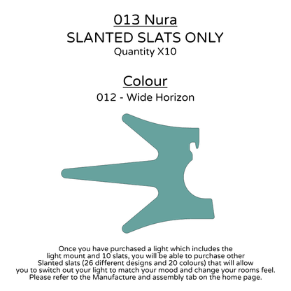 Ceiling Light - Slanted Slats - 013 Nura