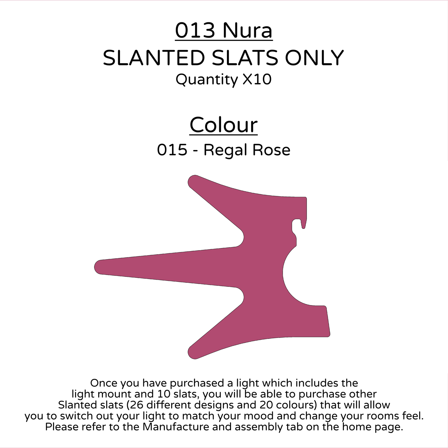 Ceiling Light - Slanted Slats - 013 Nura