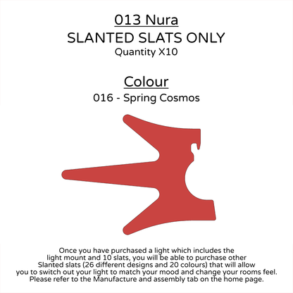 Ceiling Light - Slanted Slats - 013 Nura